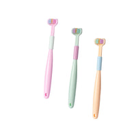 Three-sided Macaron Soft Bristle Toothbrush Care Safety Toothbrush Teeth Deep Cleaning Portable Travel