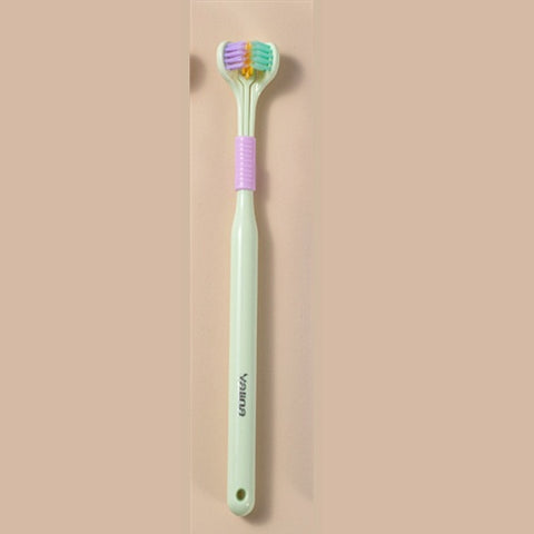 Three-sided Macaron Soft Bristle Toothbrush Care Safety Toothbrush Teeth Deep Cleaning Portable Travel