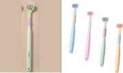 Three-sided Macaron Soft Bristle Toothbrush Care Safety Toothbrush Teeth Deep Cleaning Portable Travel