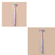 Three-sided Macaron Soft Bristle Toothbrush Care Safety Toothbrush Teeth Deep Cleaning Portable Travel