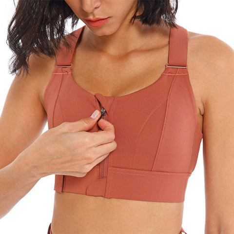 Rust red sports bra top