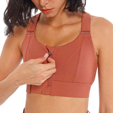 rust red Women Sports Bras