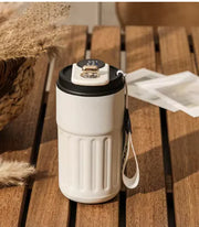 Smart Digital Thermal Bottle Portable Coffee Mug Stainless Steel Water Bottle In-Car Insulated Cup Keep Cold Vacuum Flasks 450ml