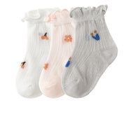 white cream gray Newborn Baby Socks