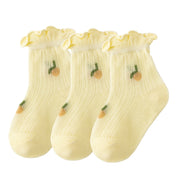 cream three pair of socks