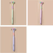 Three-sided Macaron Soft Bristle Toothbrush Care Safety Toothbrush Teeth Deep Cleaning Portable Travel