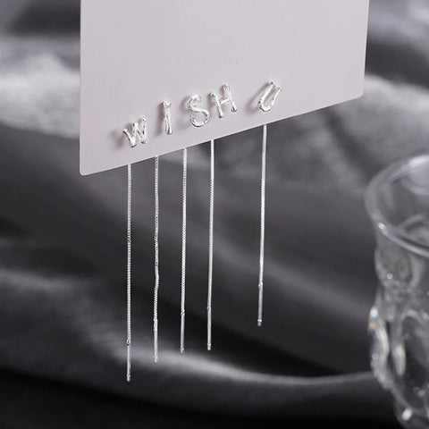 Fashion Jewelry 925 Sterling Silver 26 Letters Drop Earrings For Women Classic English Minimalism Student Earring Friends Party Jewelry Gift