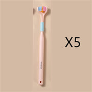 Three-sided Macaron Soft Bristle Toothbrush Care Safety Toothbrush Teeth Deep Cleaning Portable Travel