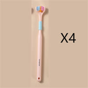 Three-sided Macaron Soft Bristle Toothbrush Care Safety Toothbrush Teeth Deep Cleaning Portable Travel